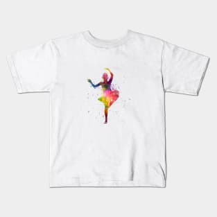 Ballet girl in watercolor Kids T-Shirt